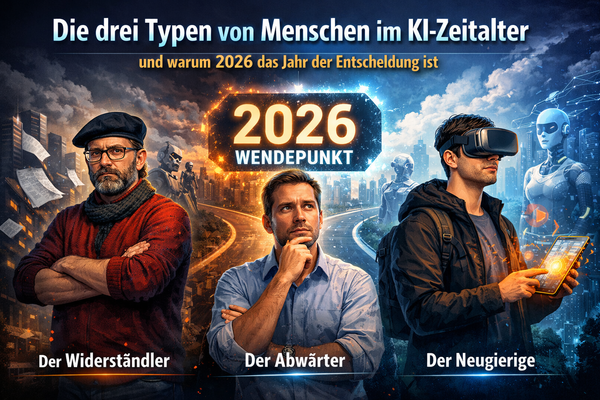 Die drei Typen von Menschen im KI-Zeitalter – und warum 2026 das Jahr der Entscheidung ist
